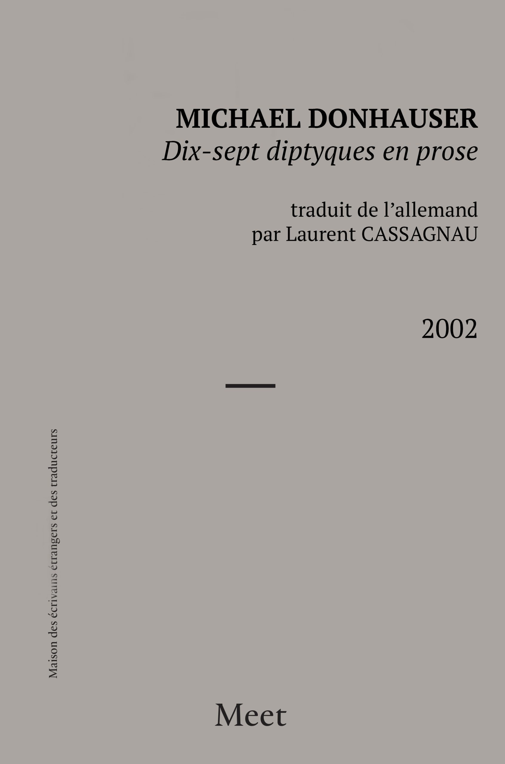 Dix-sept diptyques en prose