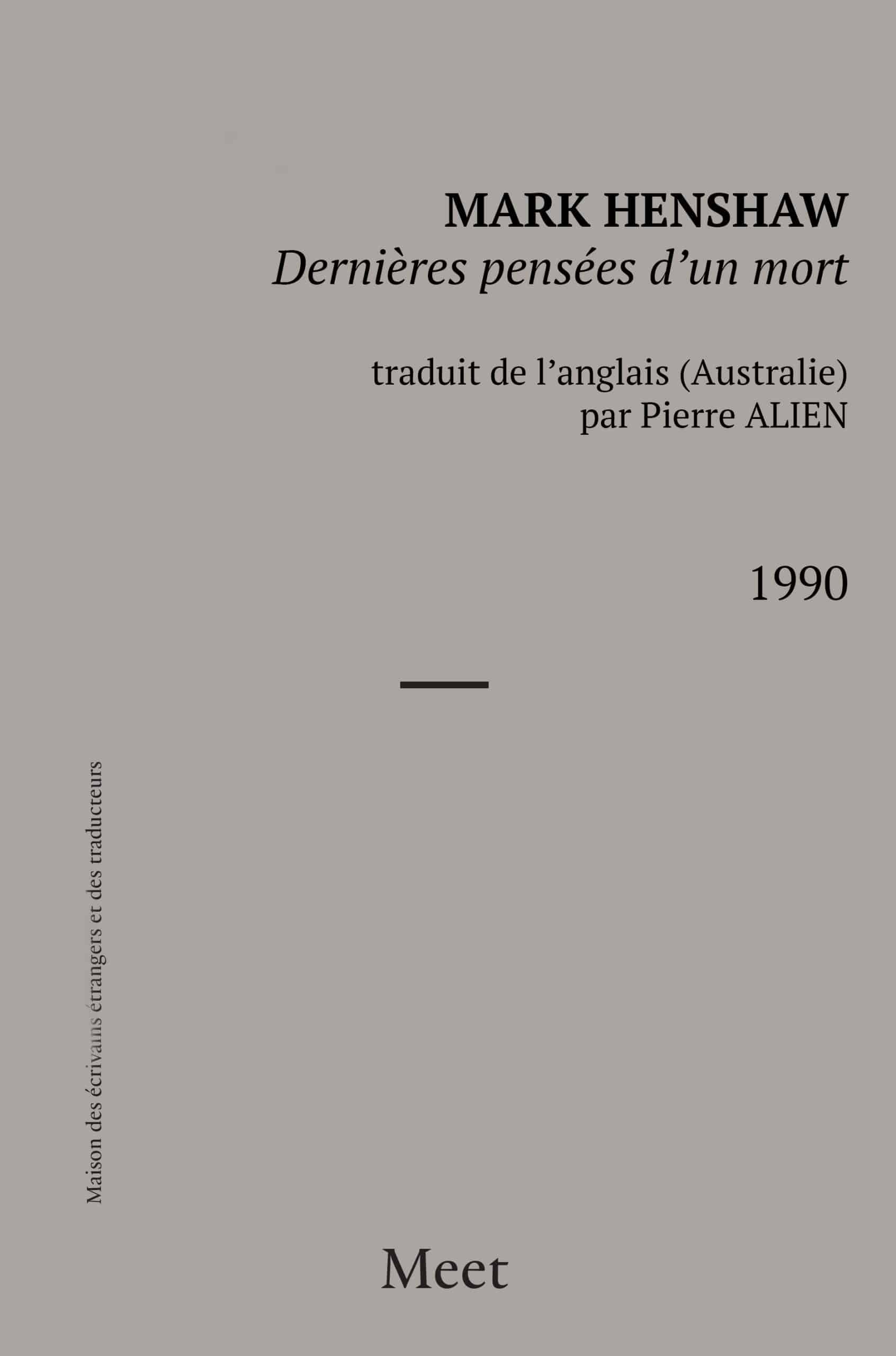 Dernières pensées d&rsquo;un mort