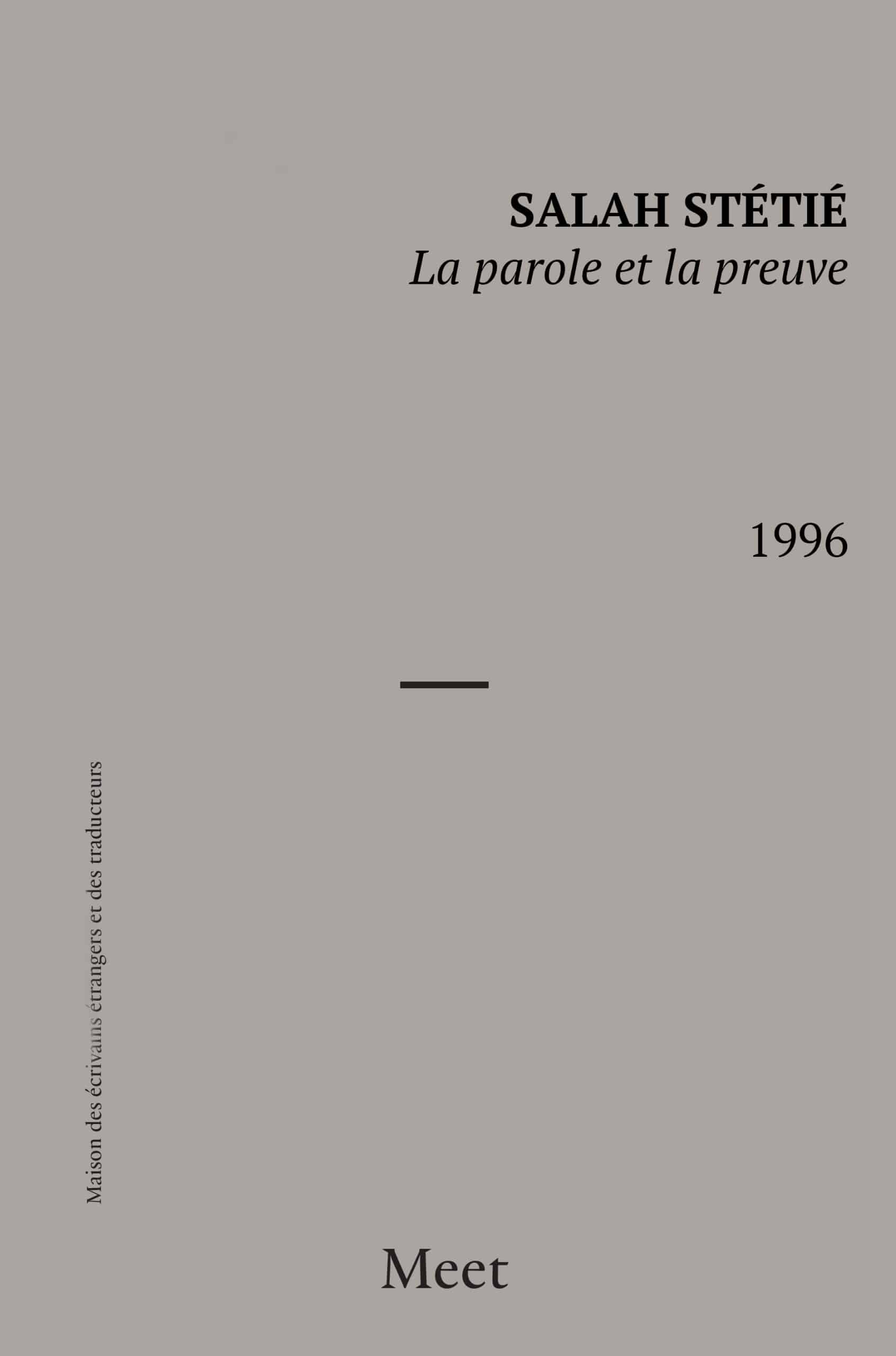 La parole et la preuve